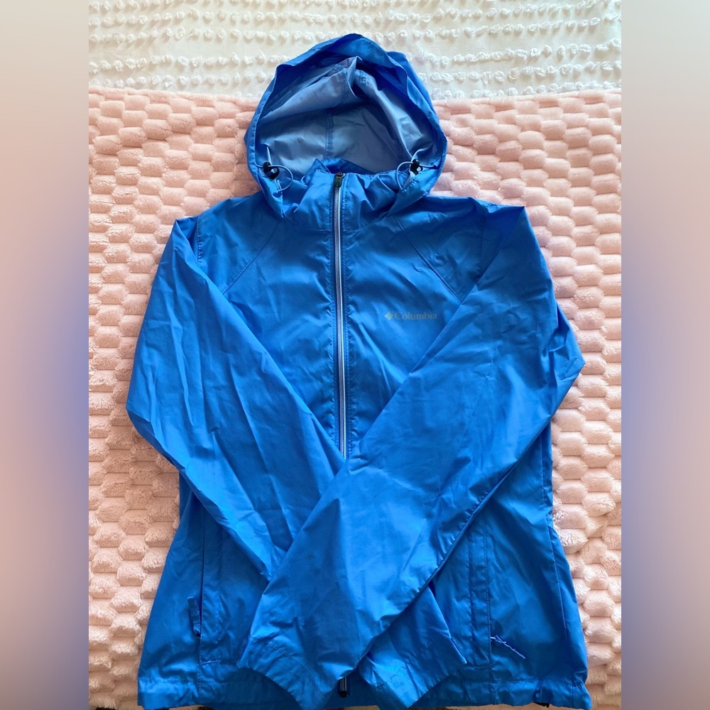 Columbia Vibrant Blue Rain Jacket